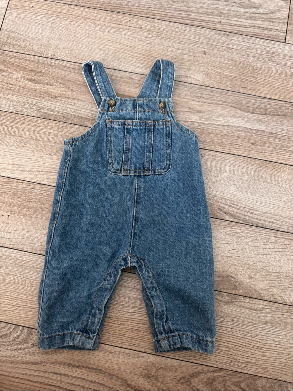 Zara Denim Overalls in Classic Blue